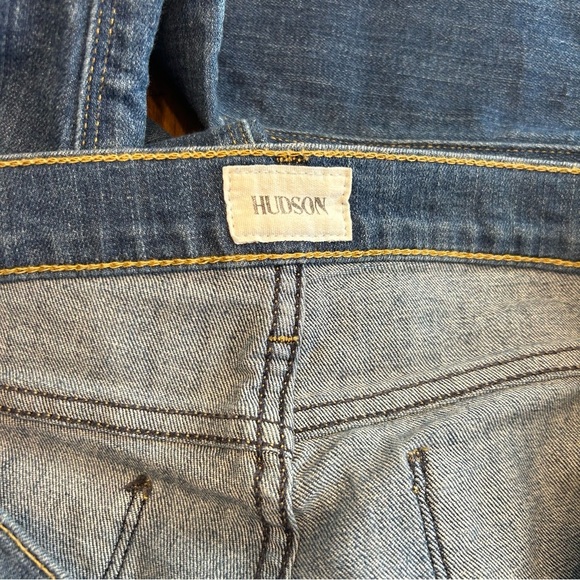 Hudson Krista Super Skinny Crop Jeans, Sz 28, Distressed Medium Wash Denim - Picture 8 of 10